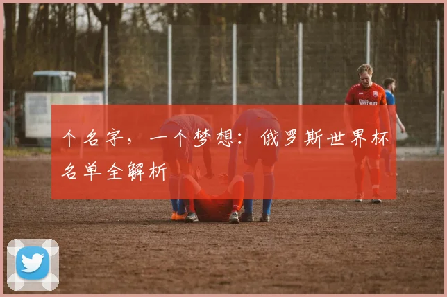 个名字，一个梦想：俄罗斯世界杯名单全解析